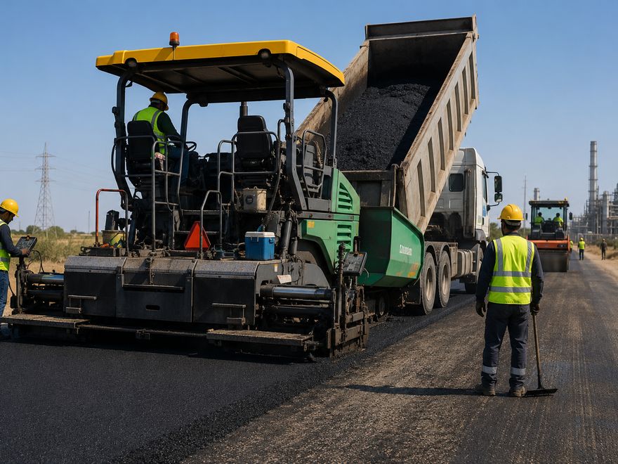 أعمال تعبيد قرب مصفاة